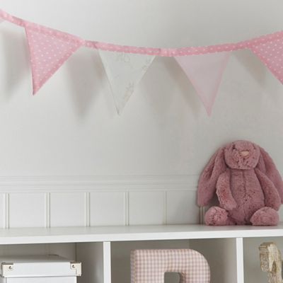 Light pink bunny print bunting